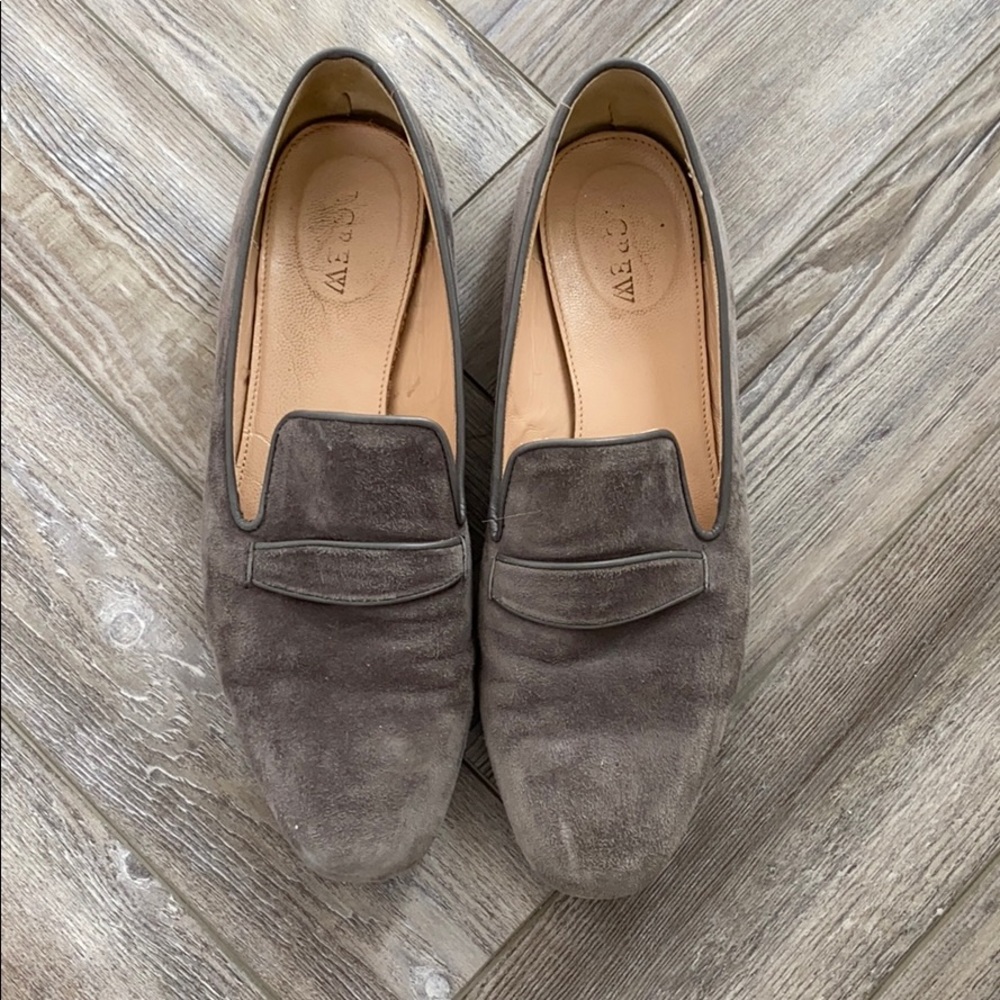 Gray smoking loafers